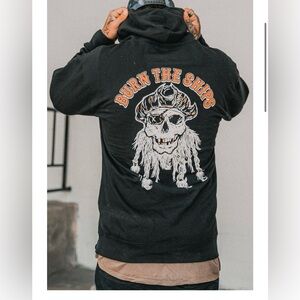 Burn the Ships Black Graphic Hoodie